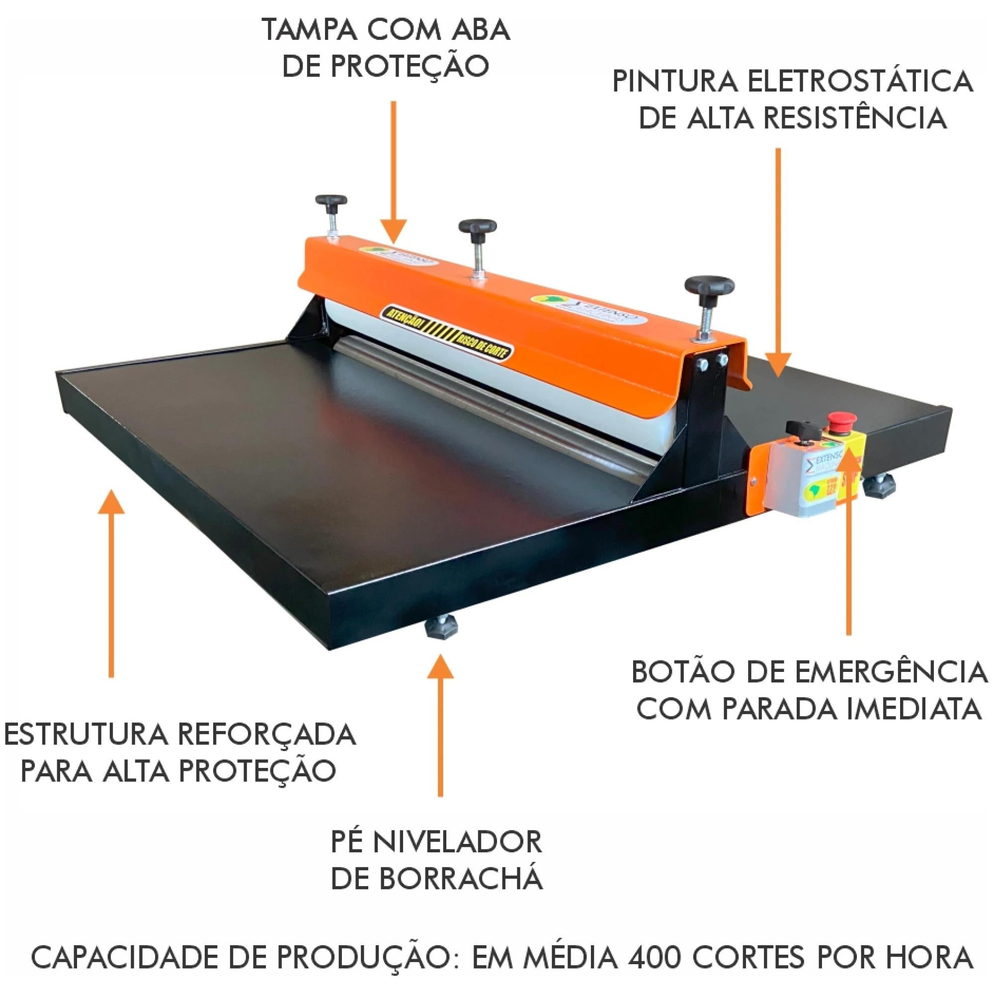 Kit Fábrica De Sacolas De Papel - Máquina de Corte e Vinco 100cm Elétrica Semi Automática com Bancada + 3 Facas P M G - Imagem 4