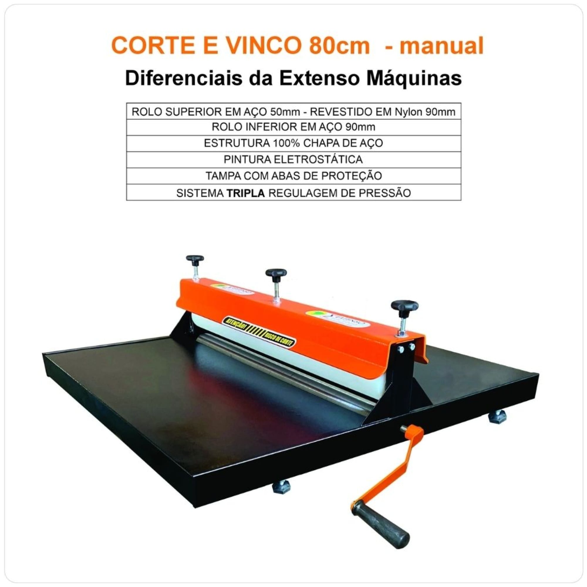 Máquina De Corte E Vinco Manual – 80cm - Imagem 4